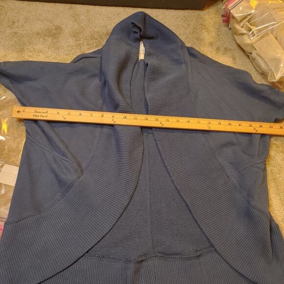 Aeropostale Size S/M Small Medium Medium Blue 100% Cotton Open Cardigan Duster - Picture 4 of 9